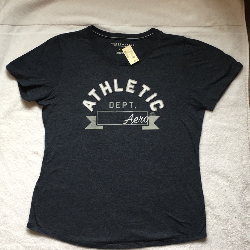 Aeropostale Women's Tshirt Navy Blue w/Appliqué XL